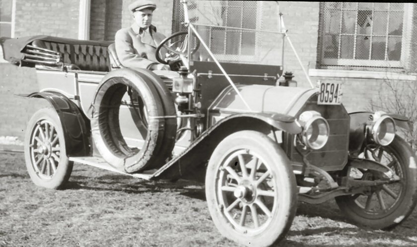 Walter in John Deere's Limo c. 1920