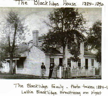 William Blacklidge house in 1890
