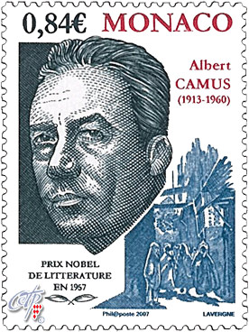 Camus on stamp