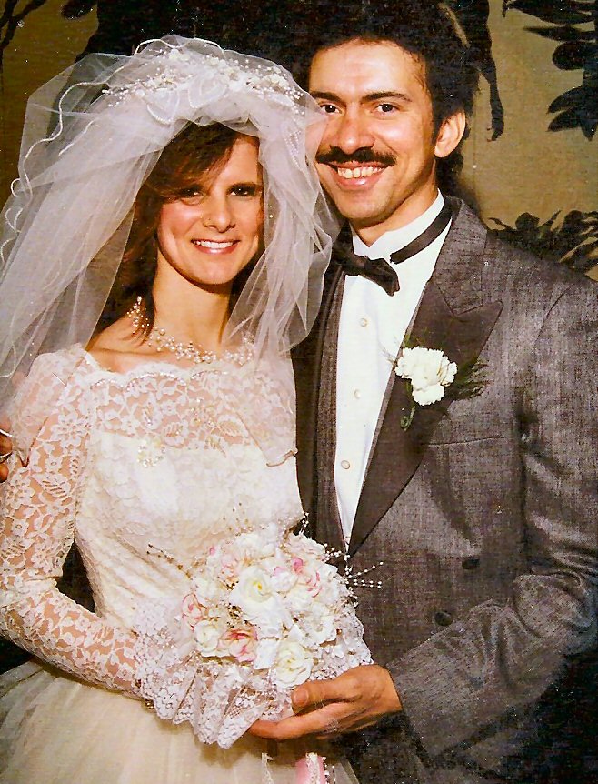 Cyndi Christopher and Rick Melendez Wedding, 1990