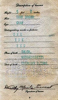 Dorothy Forrant Passport Page 3