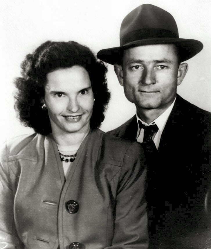 James Cleve Blackledge with wife, 1945