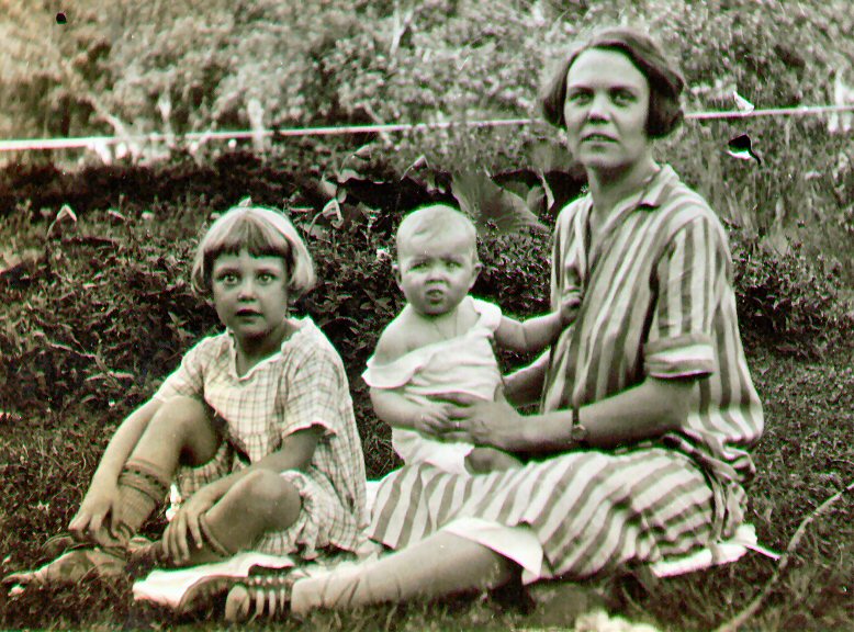 Phyllis and Jean with mother Gertrude