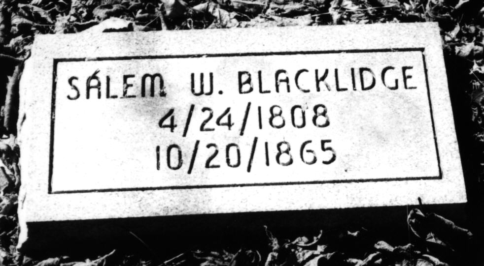 tombstone:  Salem Blacklidge
